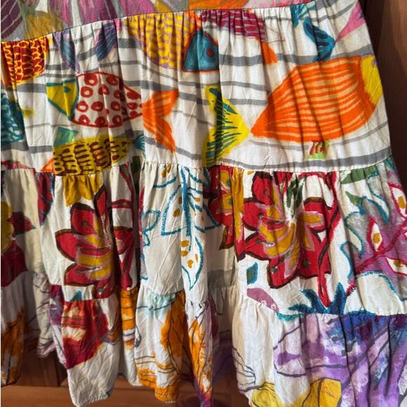 Vintage Jams World Hattie tropical print classic spun rayon dress M - Picture 8 of 8